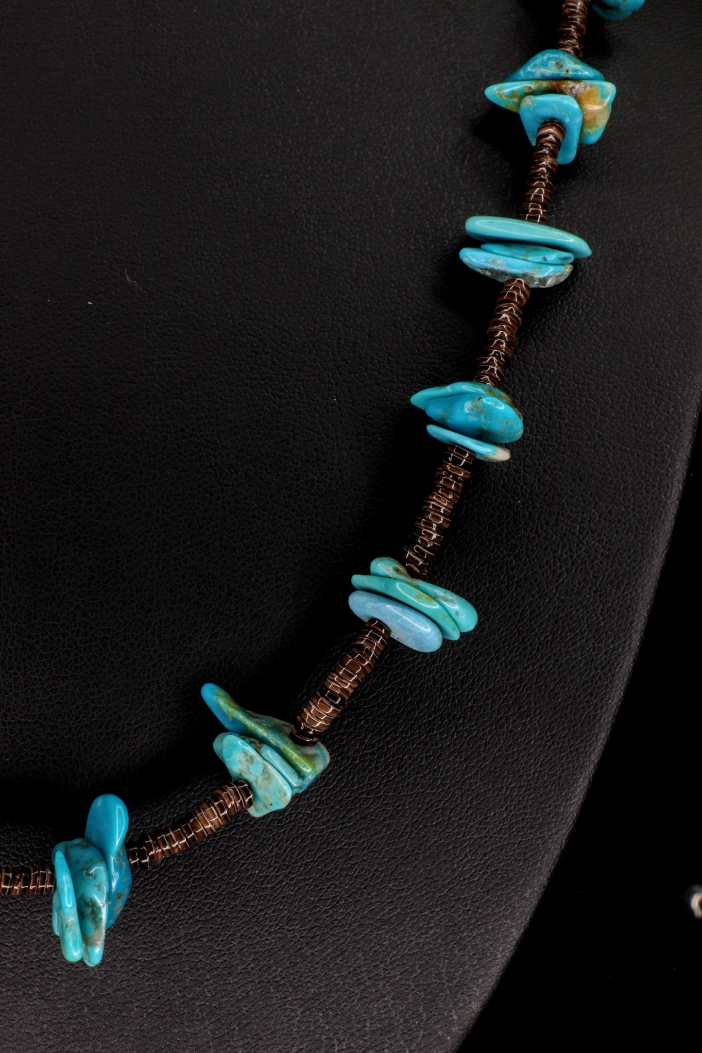 Blue Barbed Turquoise Necklace