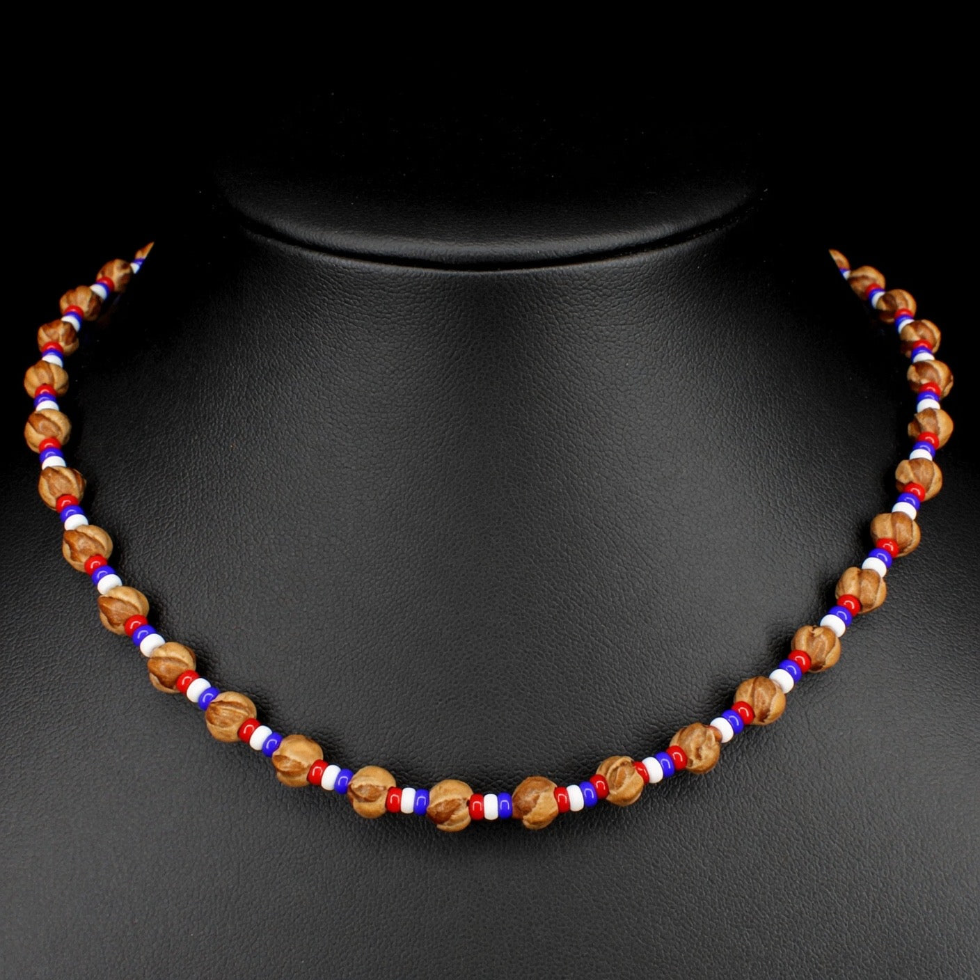 Patriotic Ghost Bead Choker