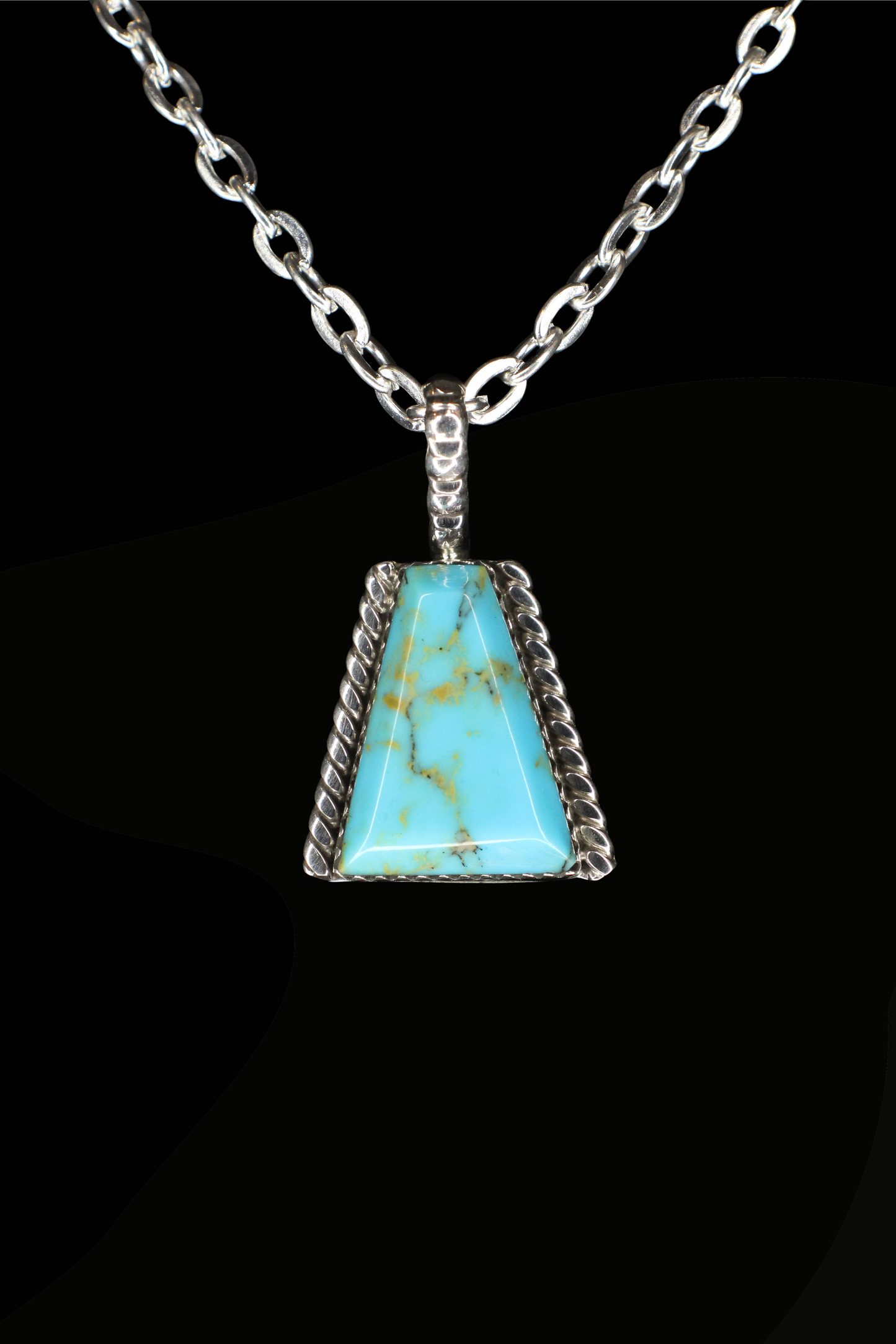 Trapezoid Turquoise Pendant