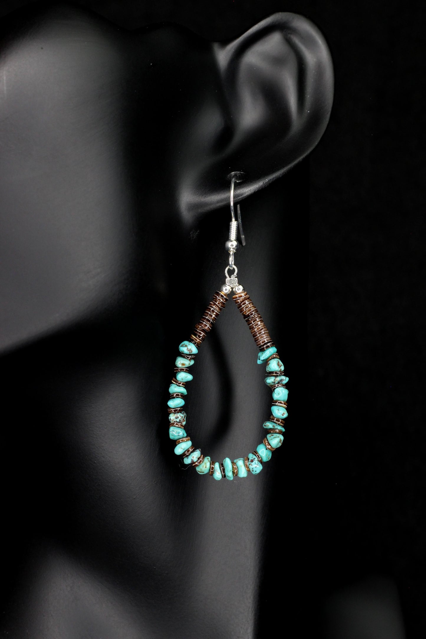 Baby Olive & Turquoise Teardrops