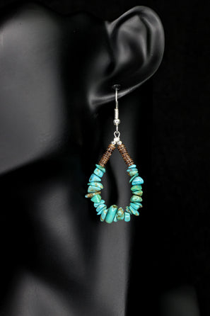 Baby Olive & Turquoise Teardrops