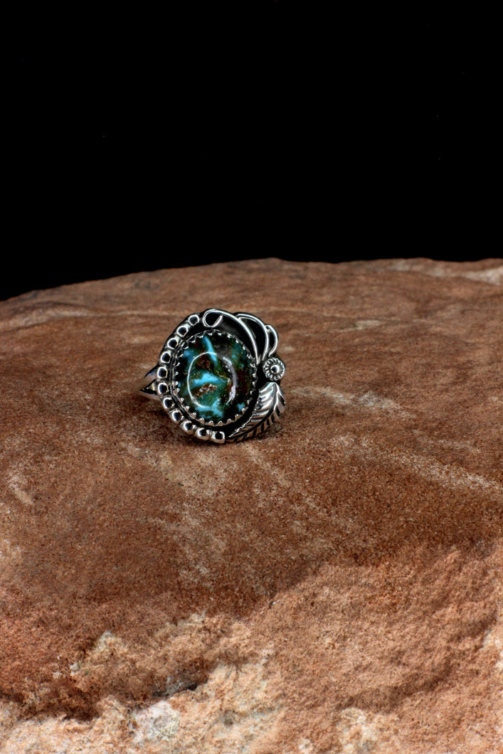 Turquoise Flare Size 7 1/4 Ring