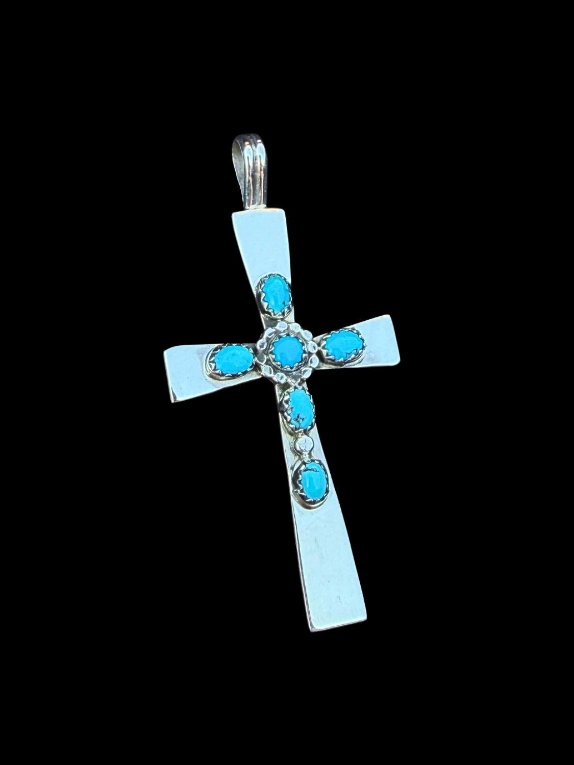 6 Stone Turquoise Cross