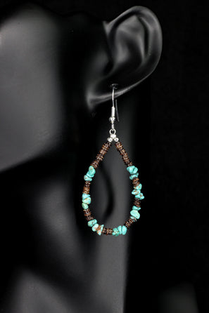 Baby Olive & Turquoise Teardrops