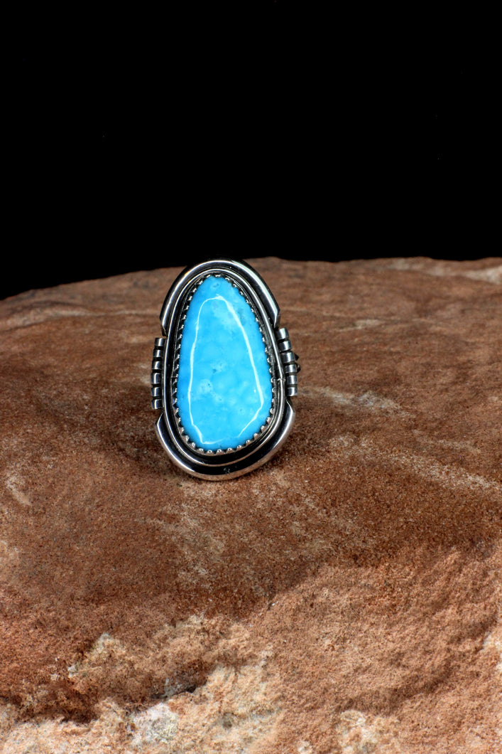 Turquoise Feather Size 7.5 Ring