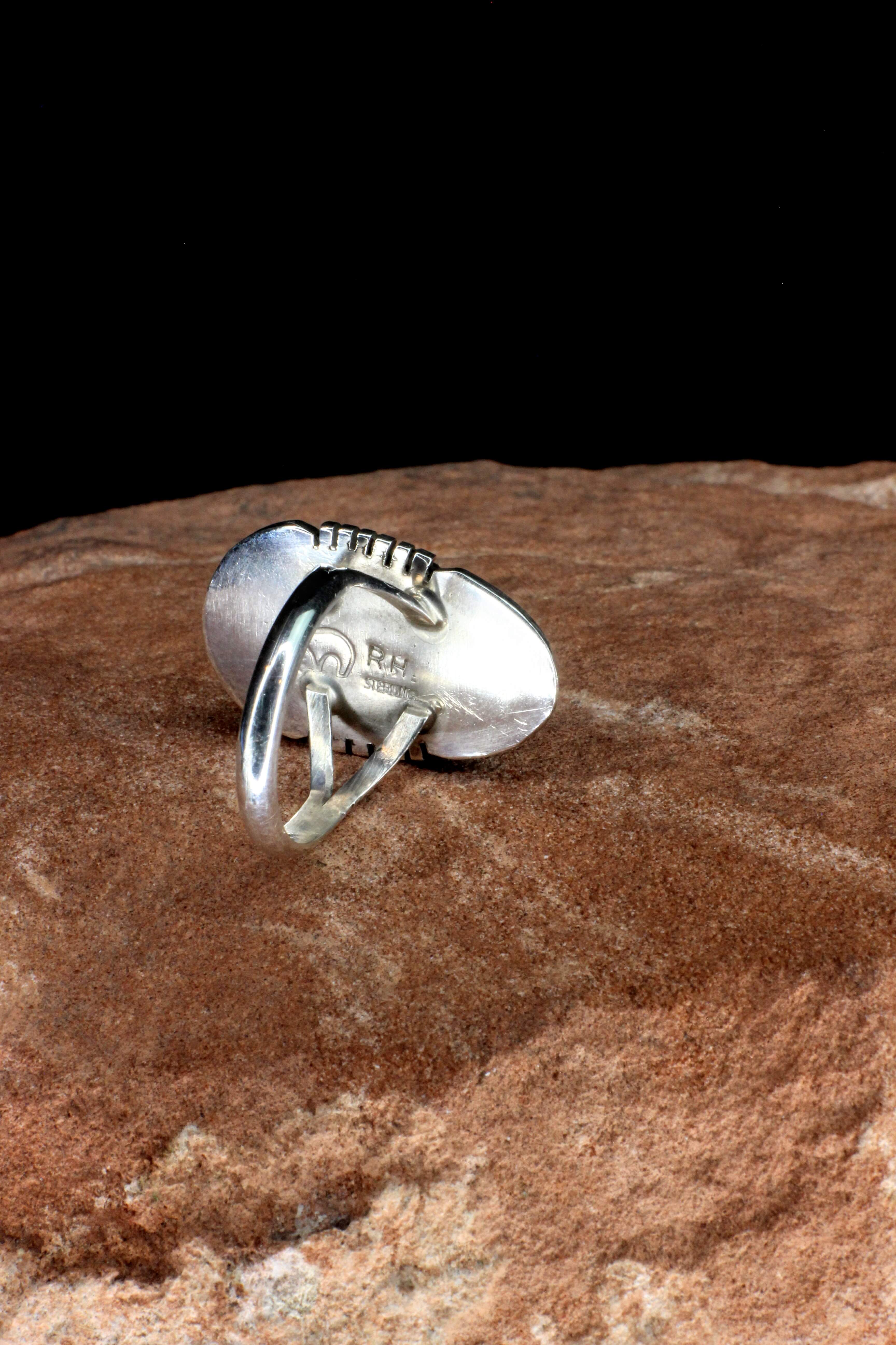 Turquoise Feather Size 7.5 Ring