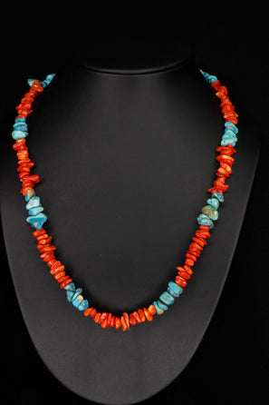 Kingman Coral Sunset Necklace