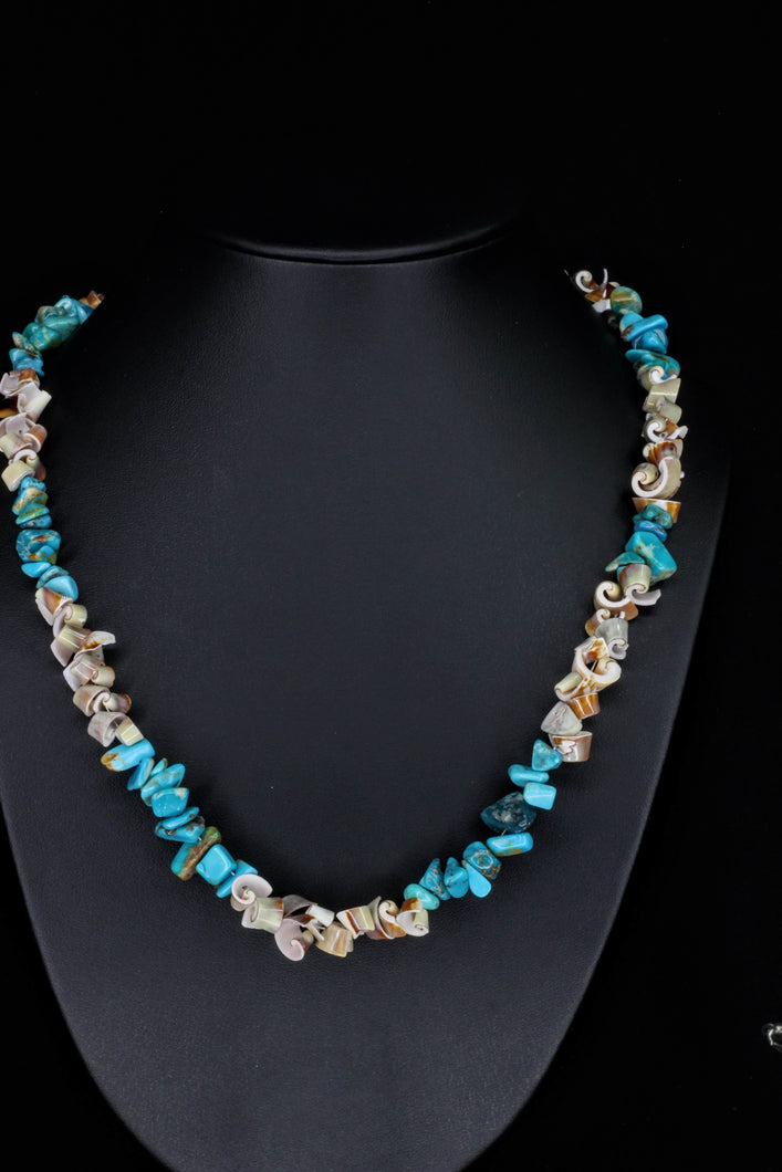 Gulf Turquoise Spiral Necklace