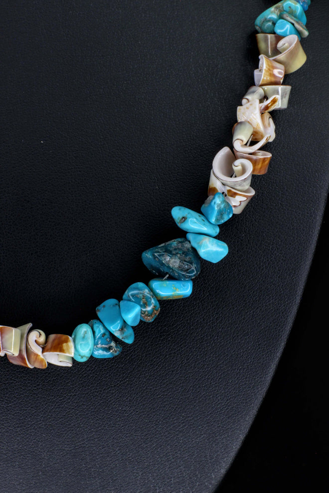 Gulf Turquoise Spiral Necklace
