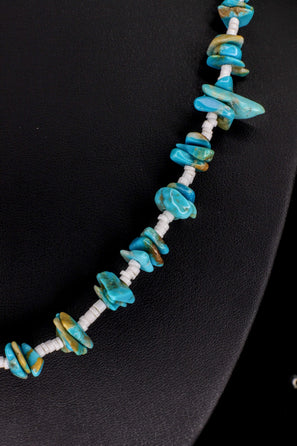 Kingman Turquoise Jagged Wave Necklace