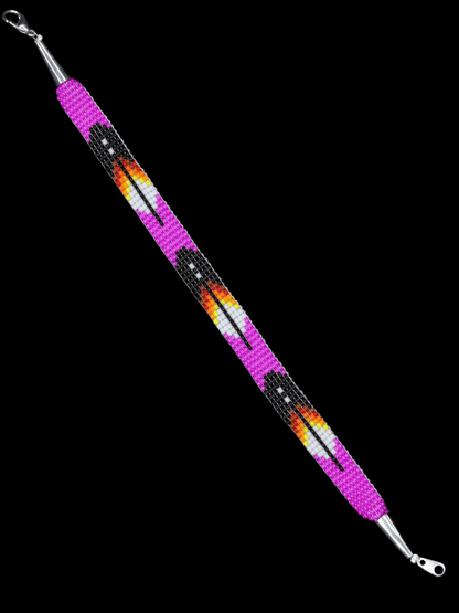 Feather Hand-Beaded Bracelets