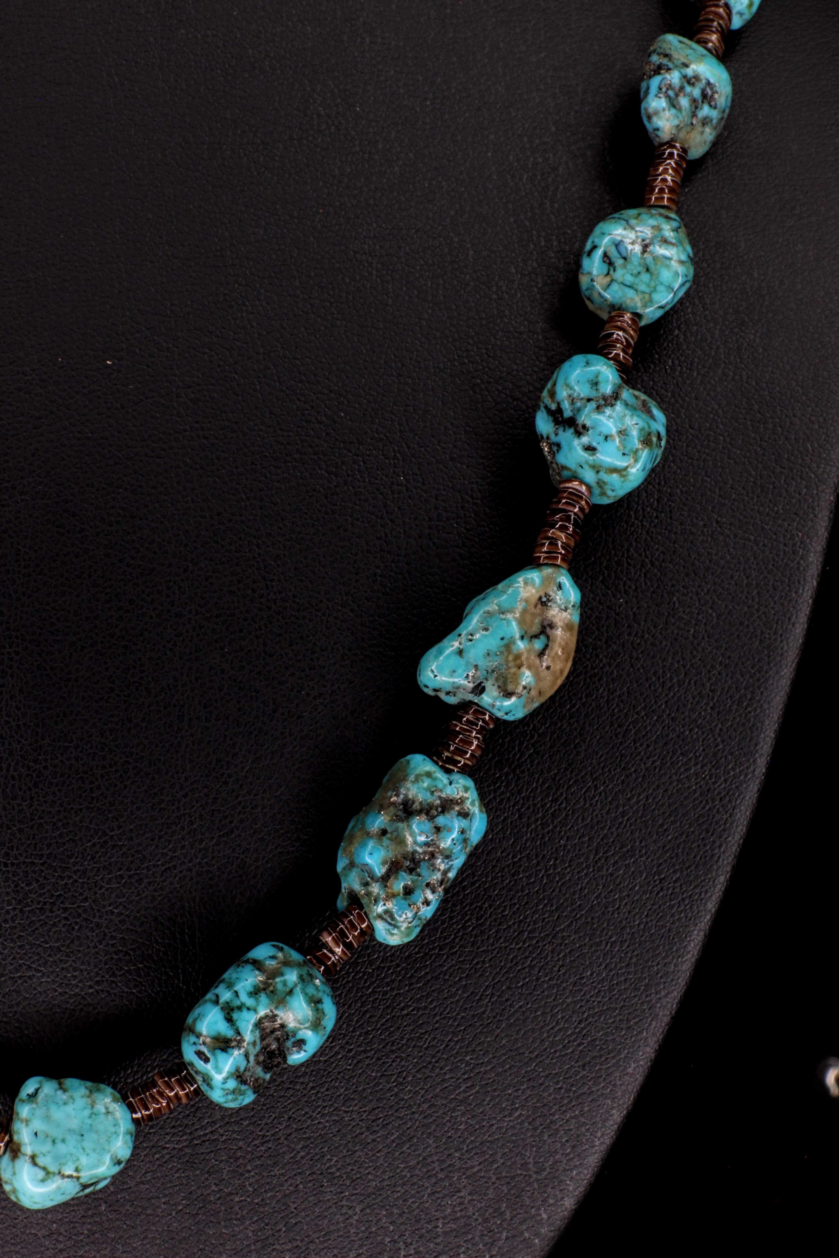 Royston Turquoise Nugget Treasure Necklace