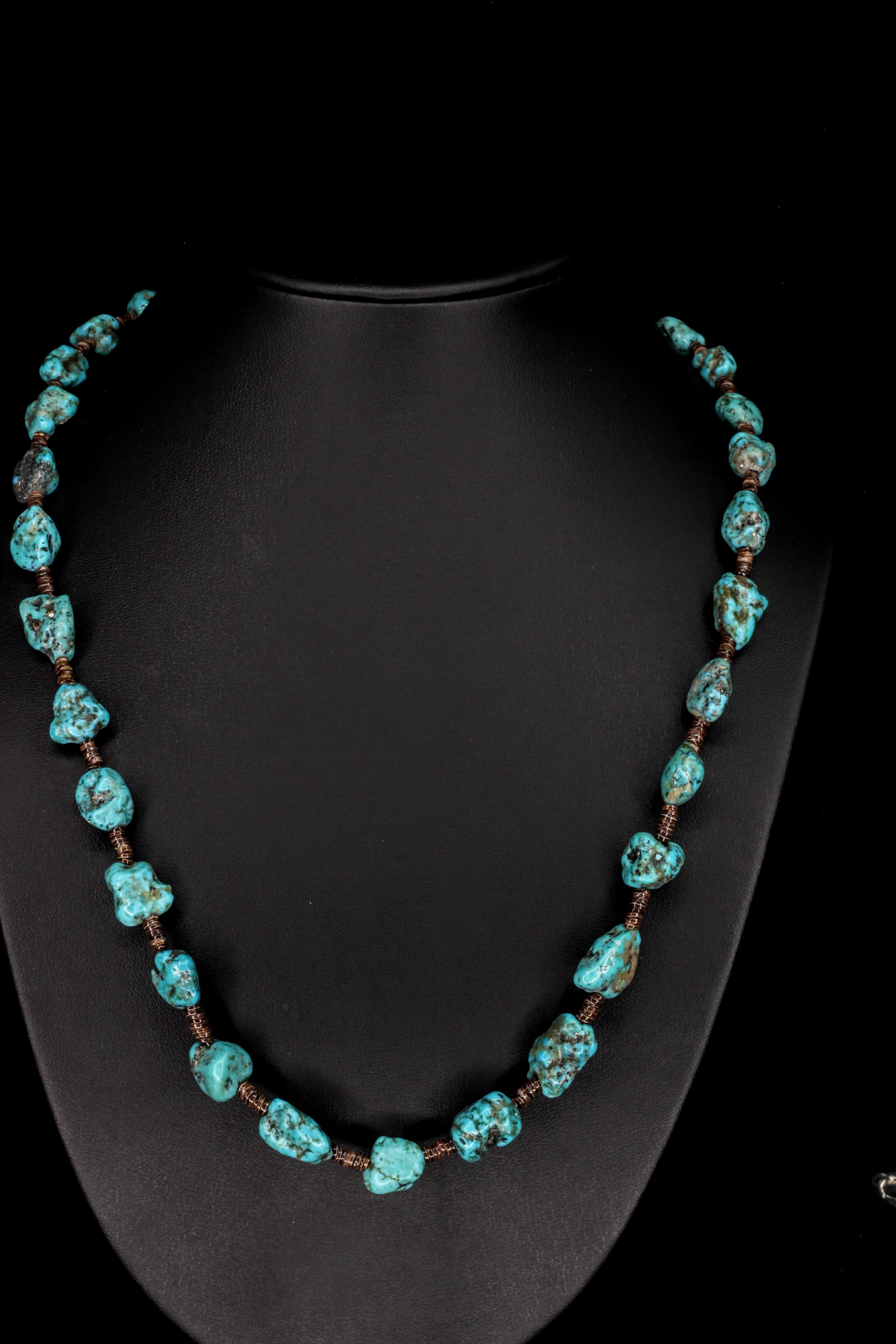 Royston Turquoise Nugget Treasure Necklace