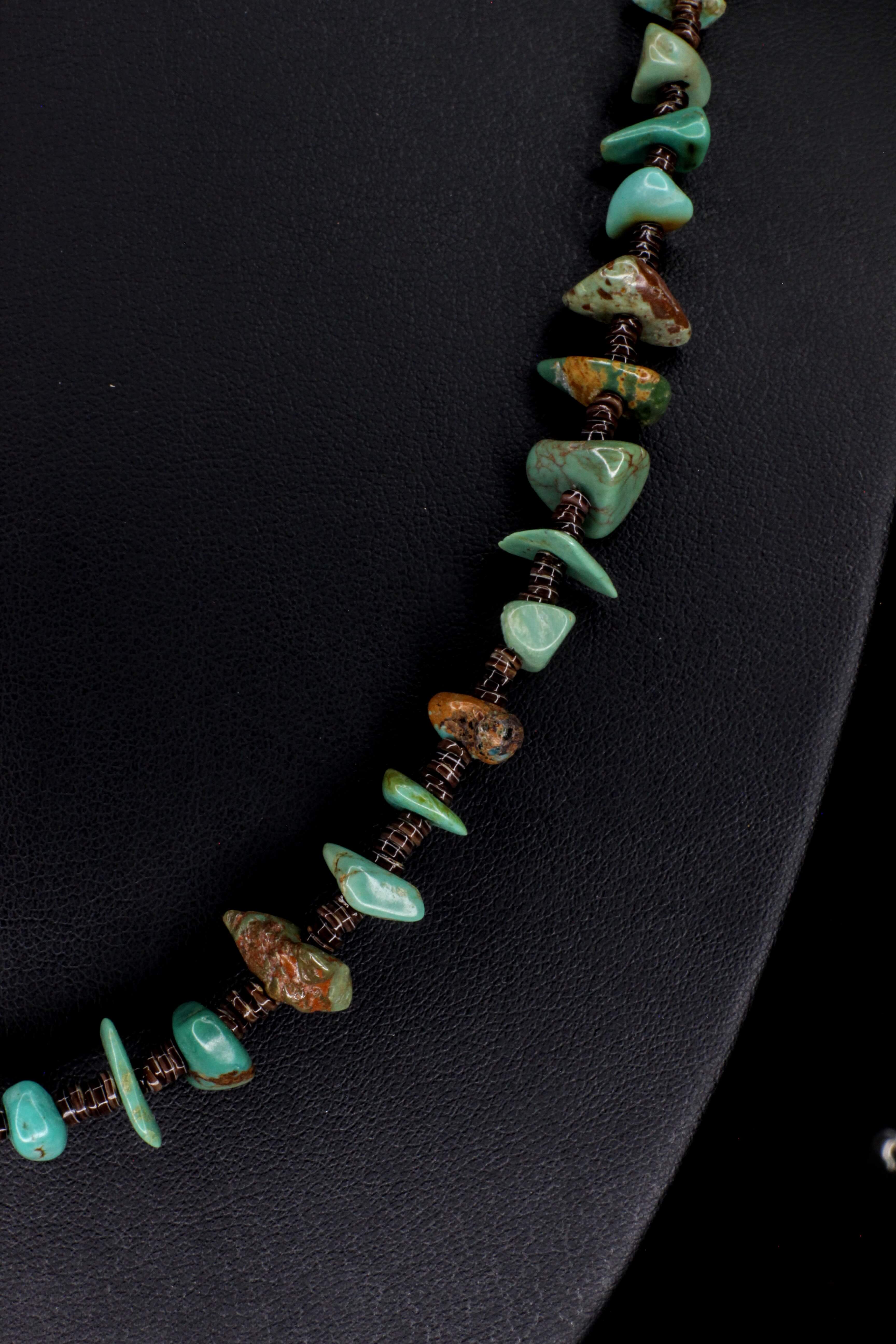 Kingman Turquoise Matrix Glow Necklace