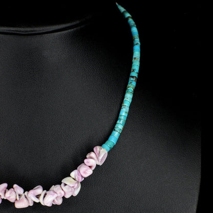 Violet Natural Shell Turquoise Choker
