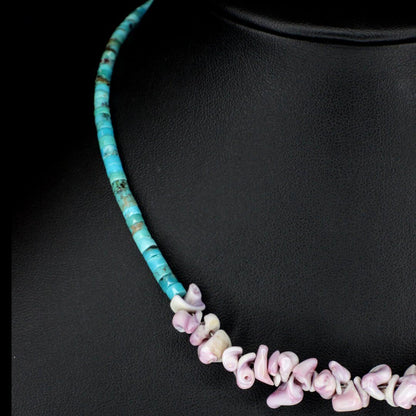 Violet Natural Shell Turquoise Choker