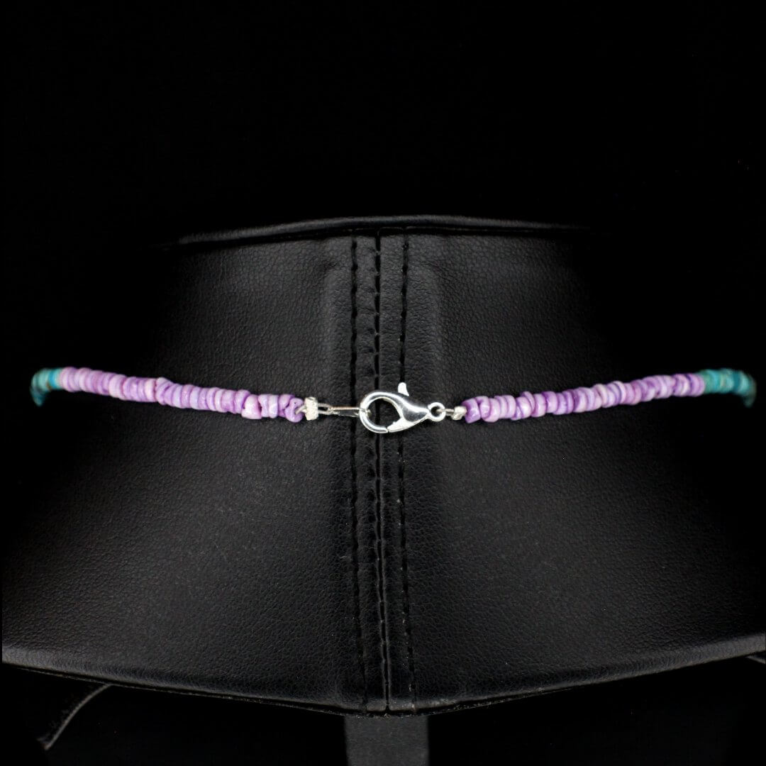 Violet Natural Shell Turquoise Choker
