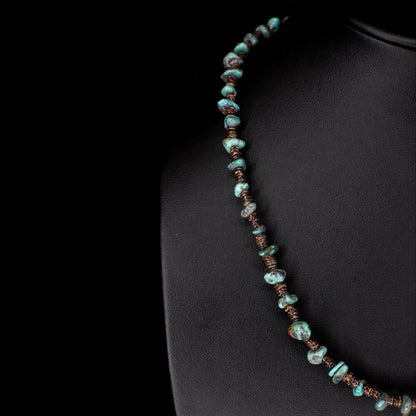 Baby Olive Shell Turquoise Choker