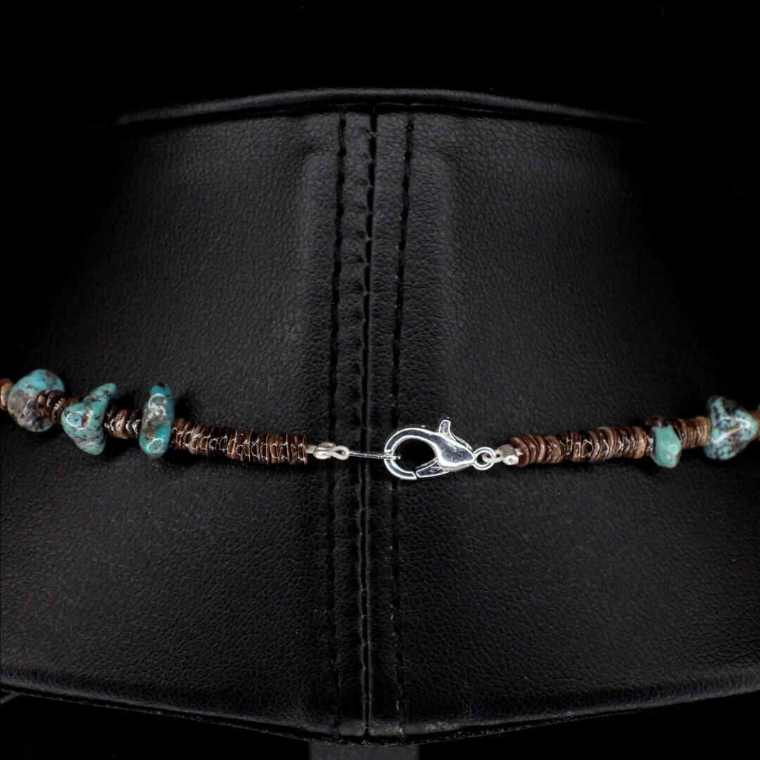 Baby Olive Shell Turquoise Choker