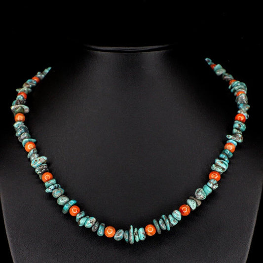 Apple Coral Turquoise Choker