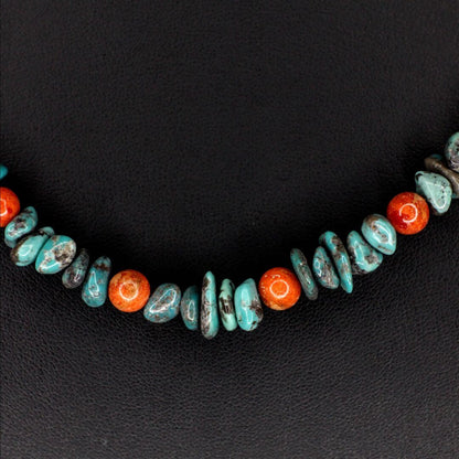 Apple Coral Turquoise Choker