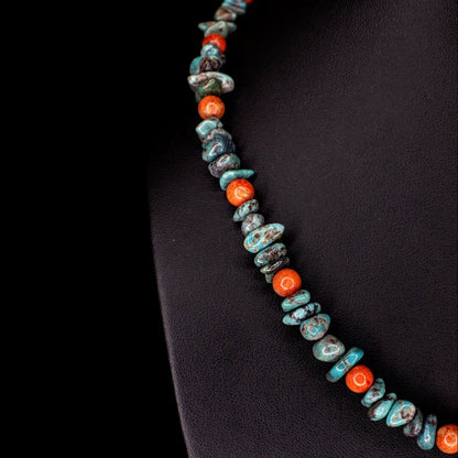 Apple Coral Turquoise Choker