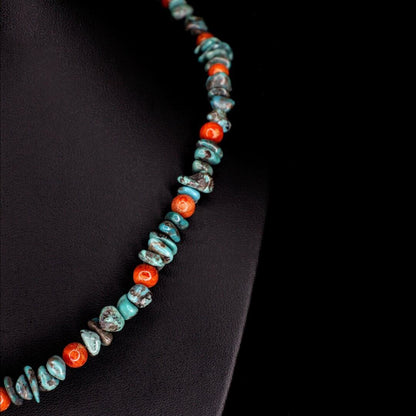 Apple Coral Turquoise Choker