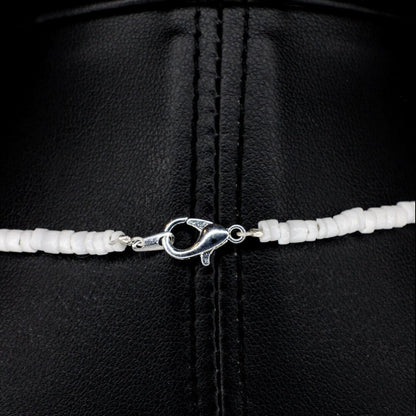 White Heishi Tapered Turquoise Choker