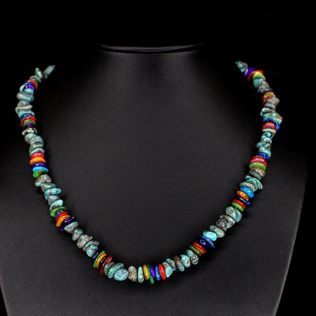 Colorful Shell Turquoise Choker