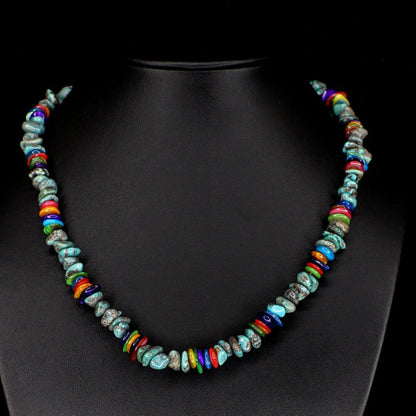 Colorful Shell Turquoise Choker