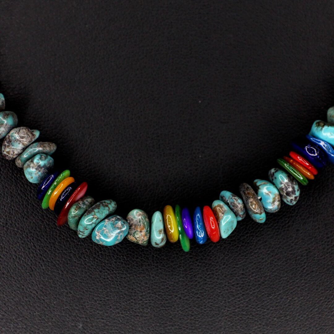 Colorful Shell Turquoise Choker