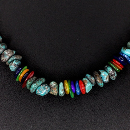 Colorful Shell Turquoise Choker
