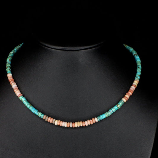 Pink Aventurine & Tapered Turquoise Choker