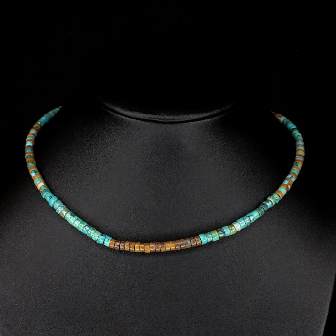 Brown Jasper & Tapered Turquoise Choker