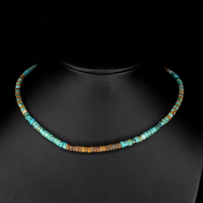 Brown Jasper & Tapered Turquoise Choker