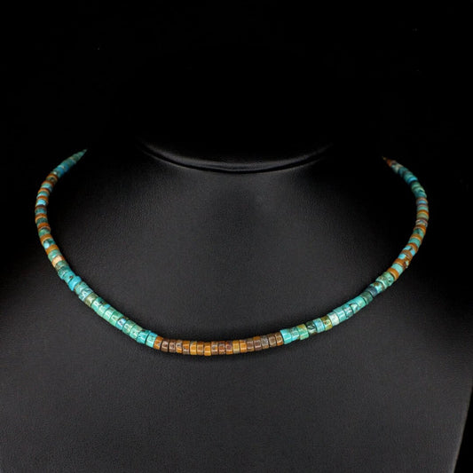 Brown Jasper & Tapered Turquoise Choker