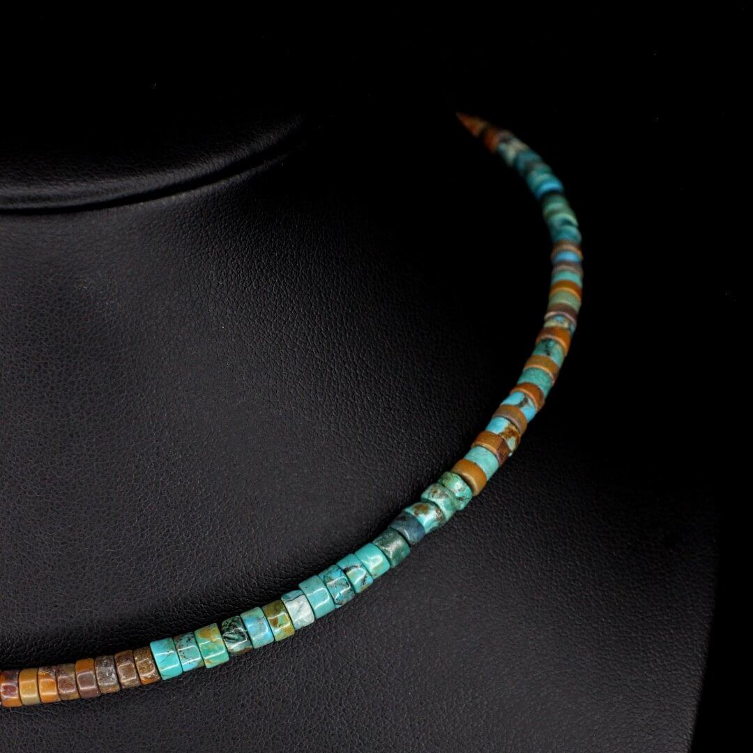 Brown Jasper & Tapered Turquoise Choker