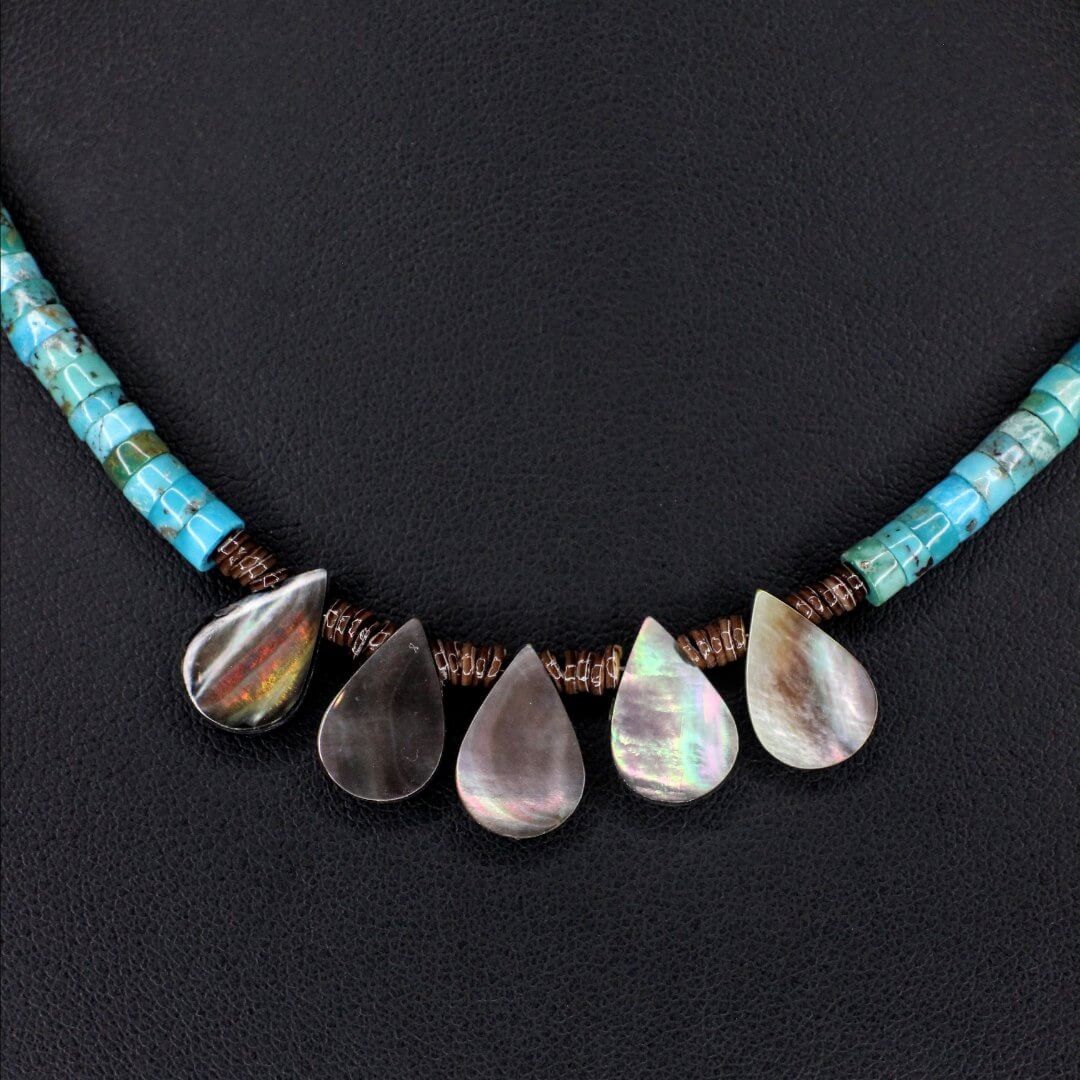 Abalone Tears Turquoise Choker