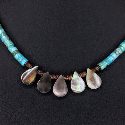 Abalone Tears Turquoise Choker