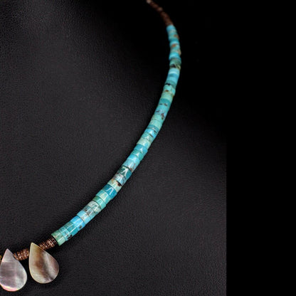 Abalone Tears Turquoise Choker