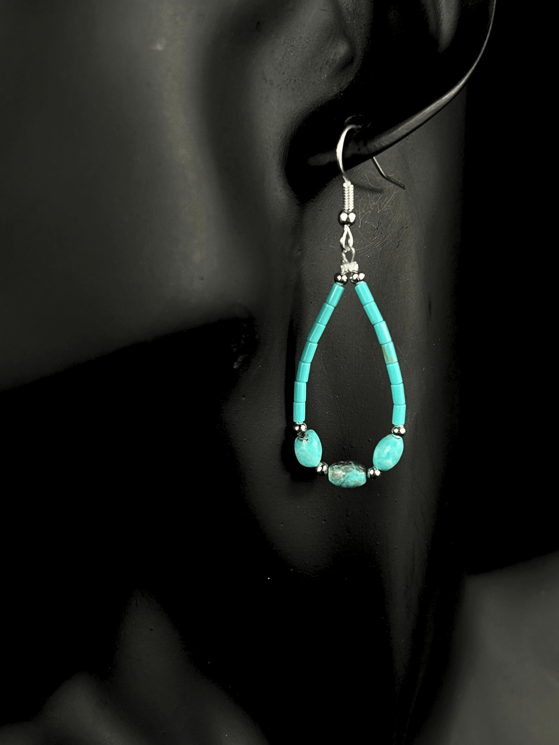 Block & Smooth Turquoise Earrings