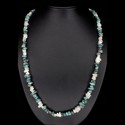 White Mother of Pearl Turquoise Necklace