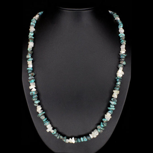 White Mother of Pearl Turquoise Necklace