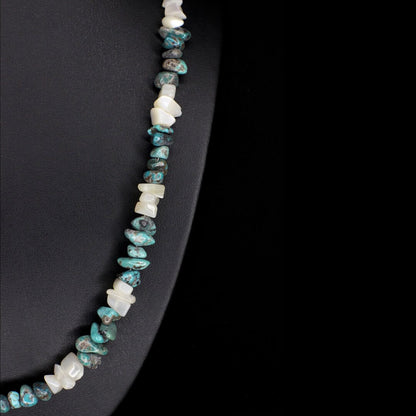 White Mother of Pearl Turquoise Necklace