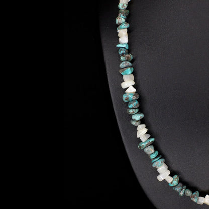 White Mother of Pearl Turquoise Necklace