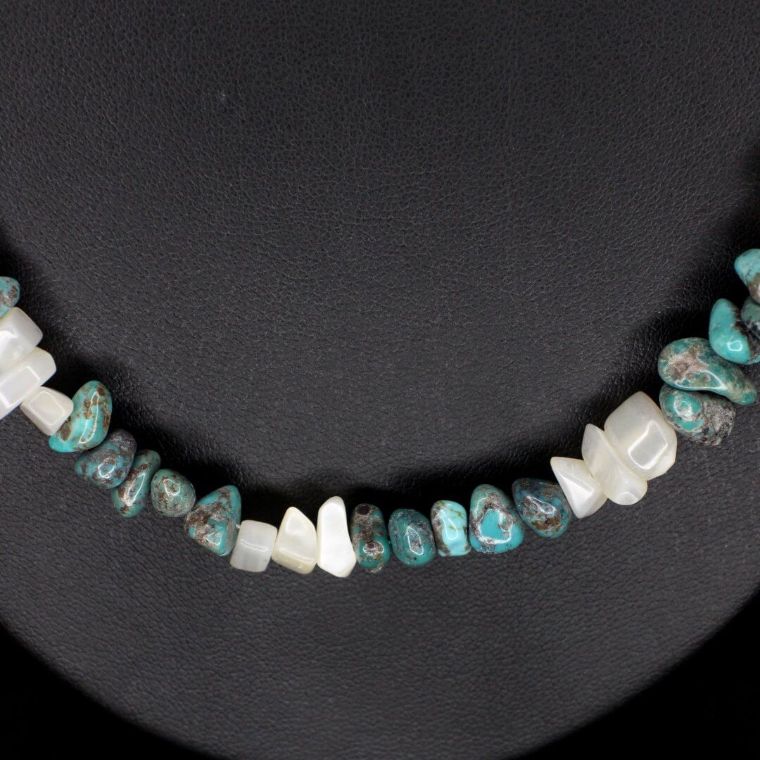 White Mother of Pearl Turquoise Necklace
