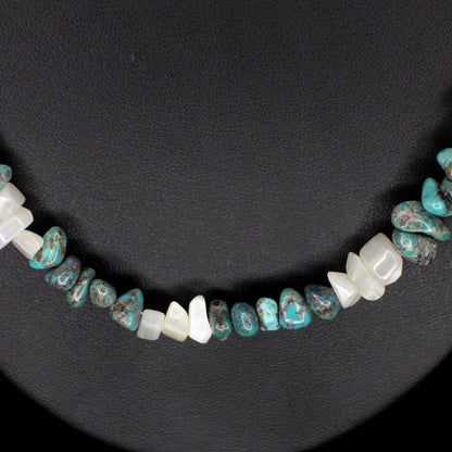 White Mother of Pearl Turquoise Necklace