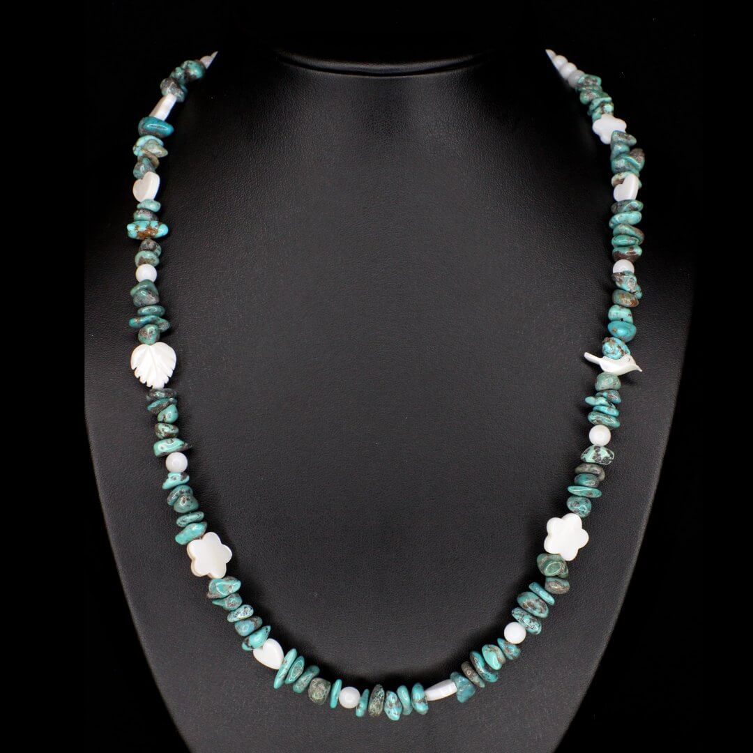 Mother of Pearl Garden Turquoise Necklace