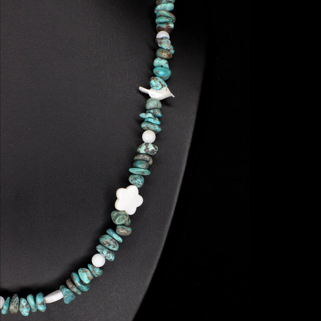 Mother of Pearl Garden Turquoise Necklace