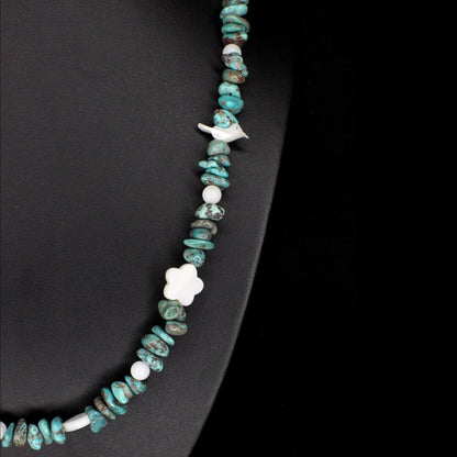 Mother of Pearl Garden Turquoise Necklace